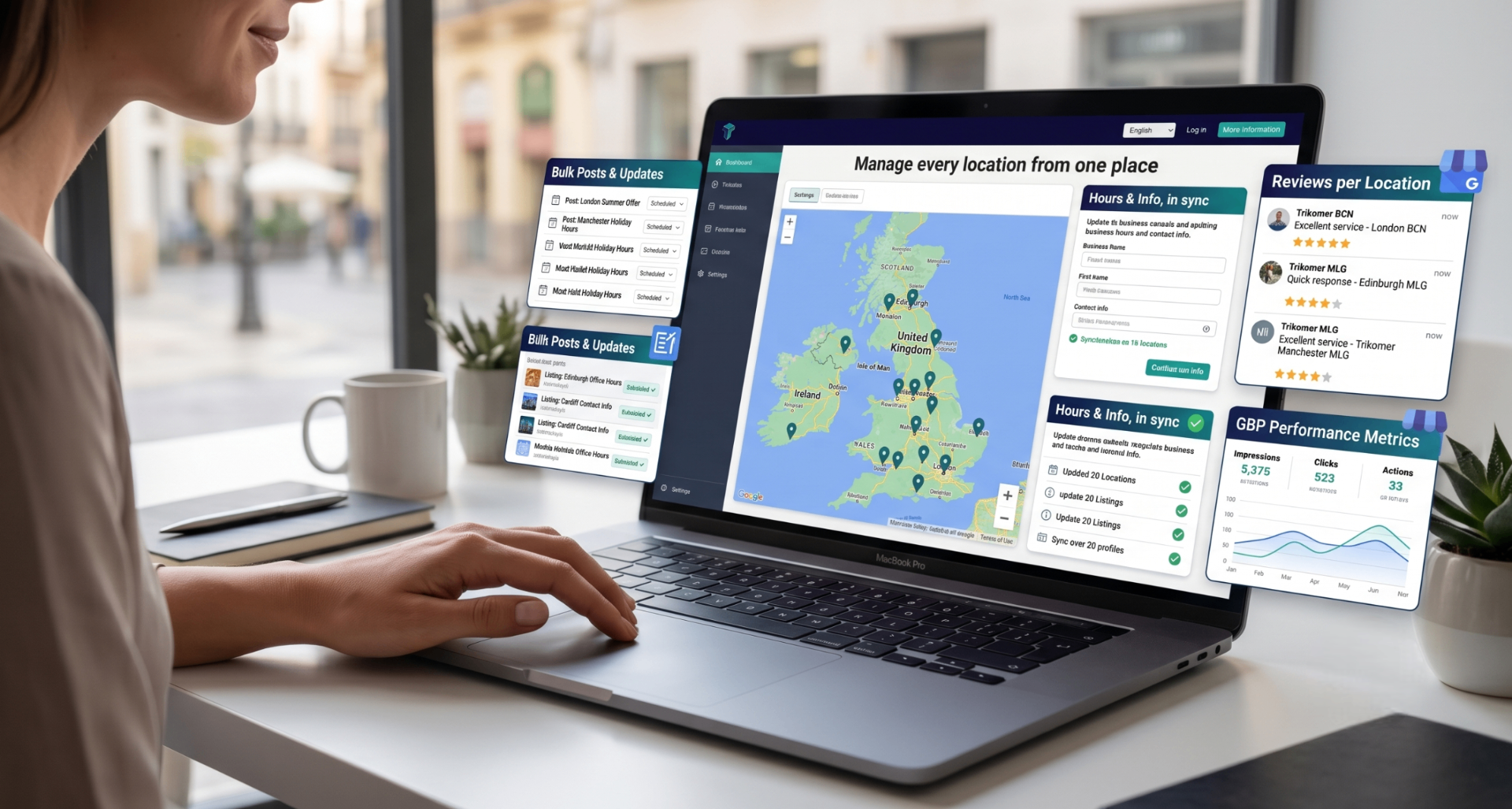Multi-location GBP dashboard